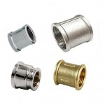 Couplings chrome-plated, nickel-plated, brass